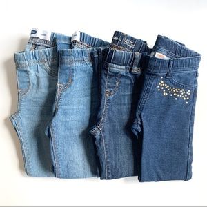 Lot of 4 Old Navy, Baby Gap and Gymboree Jean Leg…